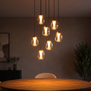 Moderne hotel chique hanglamp Ferro 7-lichts rond brons