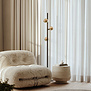 Moderne hotel chique Vloerlamp Belluno 3-lichts glas amber