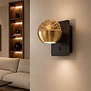 Hotel chique wandlamp Belluno 1-lichts amber glas goud