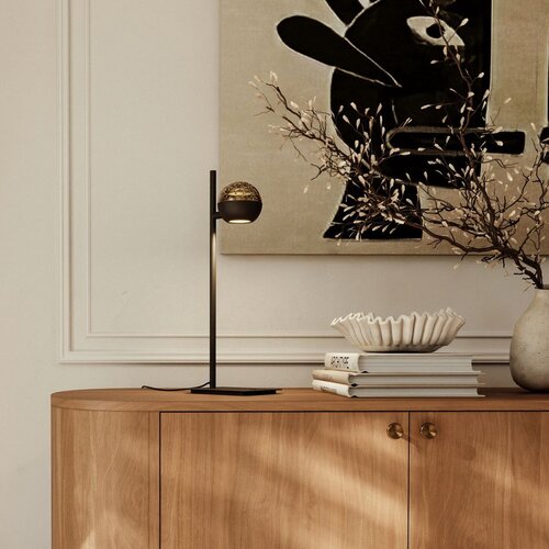 Moderne design tafellamp Belluno 1-lichts smoke glas