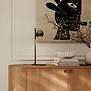 Moderne design tafellamp Belluno 1-lichts smoke glas