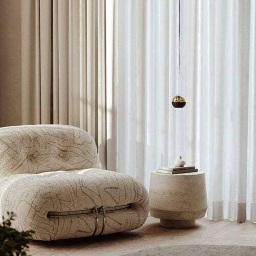 Moderne design hanglamp Belluno 1-lichts smoke glas zwart