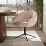 Moderne design draaibare eetkamerstoel Ravello Monti zand bruin