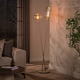 Moderne design vloerlamp Iselle 2-lichts beige licht amber glas