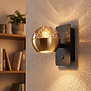 Hotel chique wandlamp Belluno 1-lichts amber glas goud