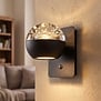 Moderne design wandlamp Belluno 1-lichts smoke glas zwart