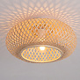 Japandi plafondlamp Maze 1-lichts bamboe beige