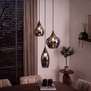 Moderne hanglamp Cambio 3-lichts getrapt zwart met smoke glas