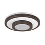 Moderne plafondlamp Master 2-lichts choco bruin met opaal glas