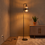 Hotel chique vloerlamp Marrone 1-lichts choco met bruin glas