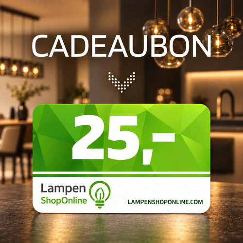 LampenShopOnline cadeaubon € 25,- voor een sfeervol cadeau in huis