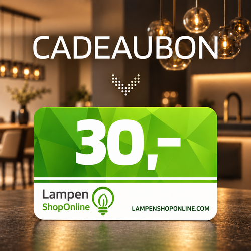 LampenShopOnline cadeaubon €30 voor verlichting en interieurcadeaus