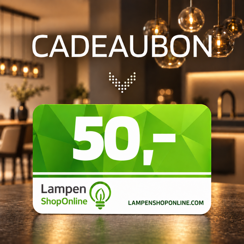 LampenShopOnline cadeaubon € 50,- voor lampen, meubelen en sfeer