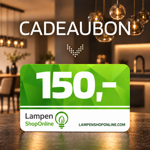 LampenShopOnline cadeaubon € 150,- voor een royaal interieurcadeau