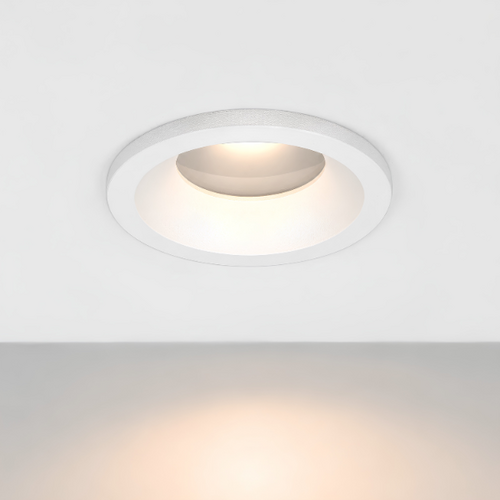 Moderne inbouwspot Loes 1-lichts rond wit voor badkamer