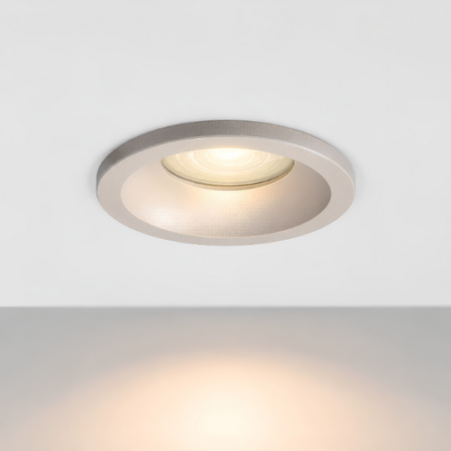 Moderne inbouwspot Loes 1-lichts rond zand IP44