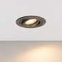 Moderne inbouwspot Tinus 1-lichts kantelbaar choco rond