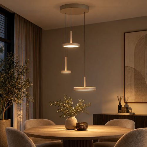 Moderne hanglamp Falcon 3-lichts getrapt zand