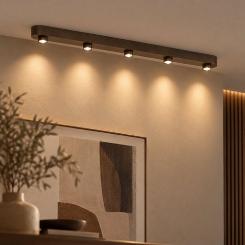 Modern minimalistische opbouwspot Bar 5-lichts Sienna brown