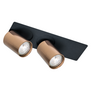 Moderne opbouwspot Lieke 2-lichts zwart koffie