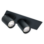 Moderne opbouwspot Lieke 2-lichts zwart met richtbare spots