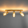 Moderne opbouwspot Calore 3-lichts beige met amber glas