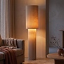 Japandi Vloerlamp Renate 2-lichts linnen 170 cm