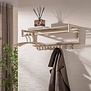 Moderne kapstok Tiyu 7 haken beige met hoedenplank