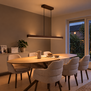 Hanglamp Traiano 140 cm bruin langwerpig lichtkleur instelbaar