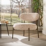 Hotel chique fauteuil Tissee Monti zand met brons onderstel