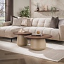 Design salontafel Delia set van 2 rond beige