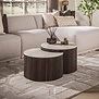 Japandi salontafel Sierra set van 2 rond Taj Mahal