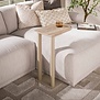 Japandi laptoptafel Ayla travertin beige met keramiek blad