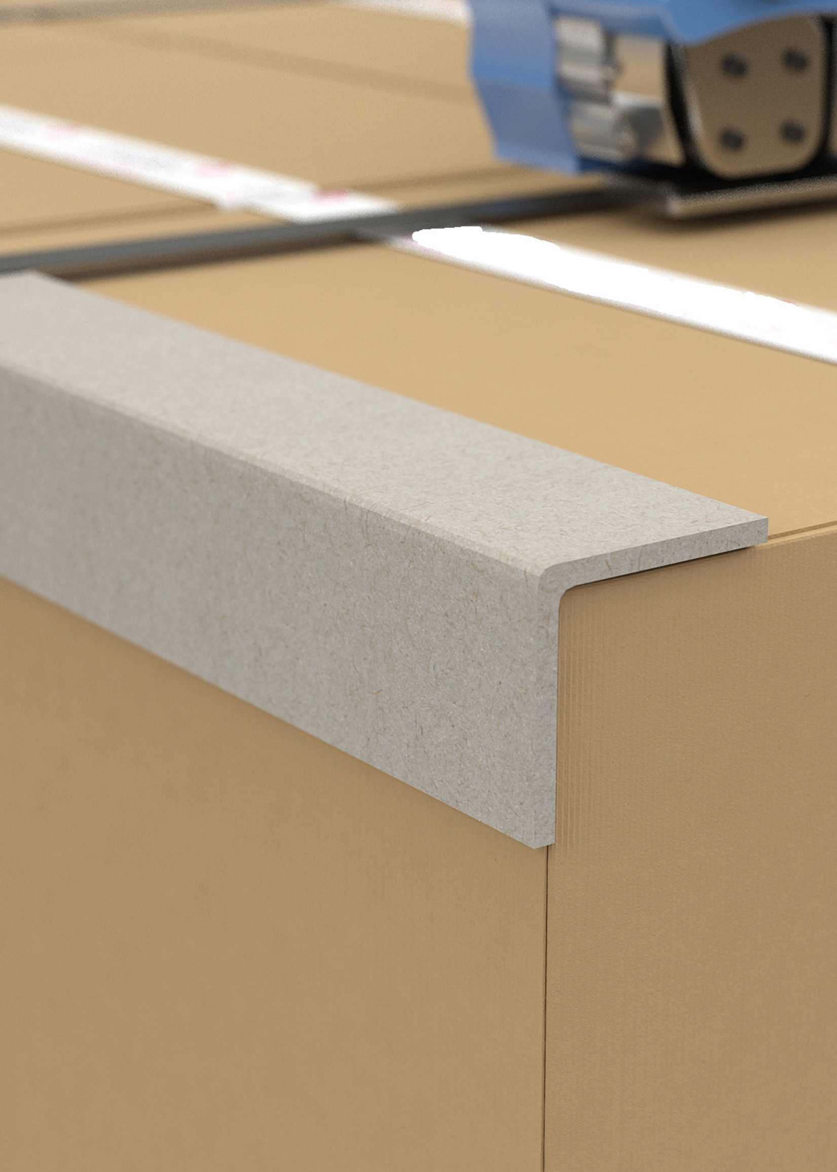 Hoekprofielen golfkarton 200 x 200 x 3 mm, lengte 700 mm (50 stuks)