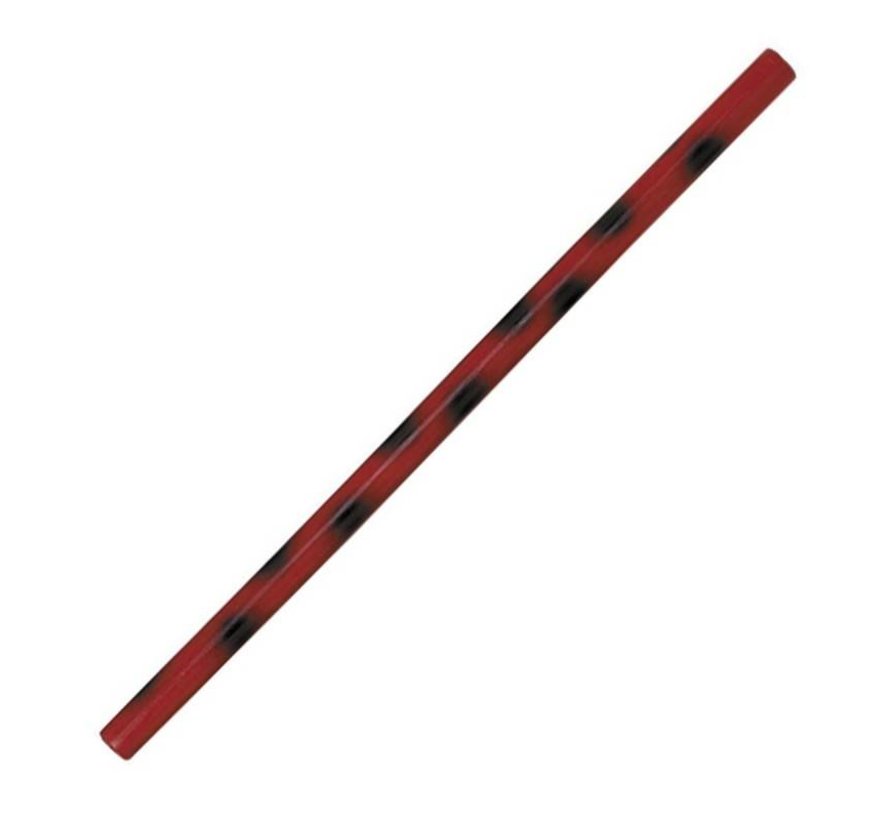 Kali / escrima stok rood met zwarte stip 66 cm