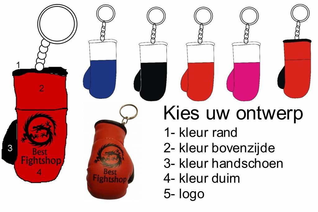 Mini bokshandschoenen bedrukken