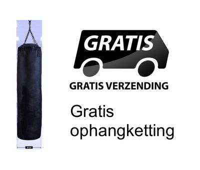 Bokszak Pro serie zwart met eigen opdruk / logo