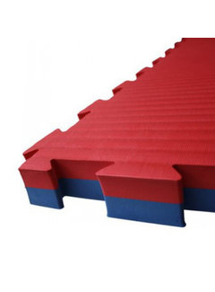 Sportief Puzzelmat 100 x 100 x +-2,5 cm Rood - blauw - Gratis verzonden