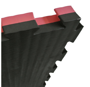 Best Fightshop Puzzelmat 100 x 100 x 4 cm  Rood zwart