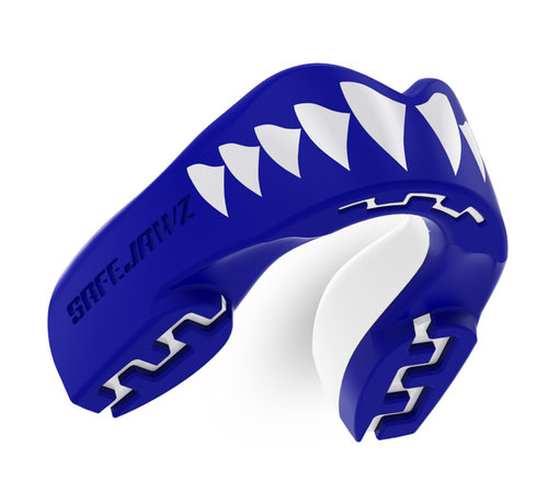 safe jawz Gebitsbeschermer Extro-Series Shark Blauw/Wit