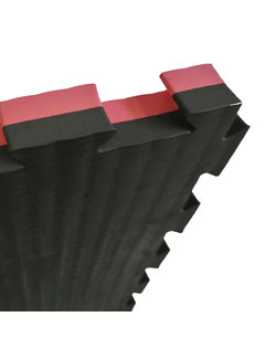 Best Fightshop Puzzelmat 100 x 100 x +- 2,5 Zwart/rood