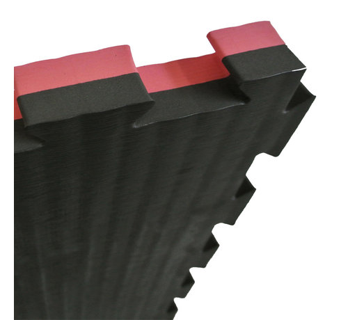 Best Fightshop Puzzelmat 100 x 100 x +- 2,5 Zwart/rood
