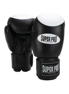 Super Pro Combat Gear Boxer Pro Bokshandschoenen Klittenband Zwart/Wit 1