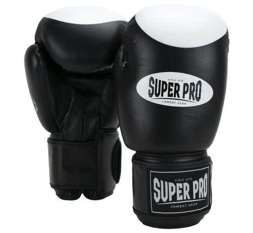 Super Pro Combat Gear Boxer Pro Bokshandschoenen Klittenband Zwart/Wit 1