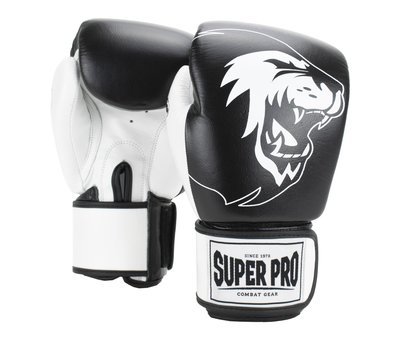 Super Pro Combat Gear Undisputed Bokszakhandschoenen Leder Zwart/Wit