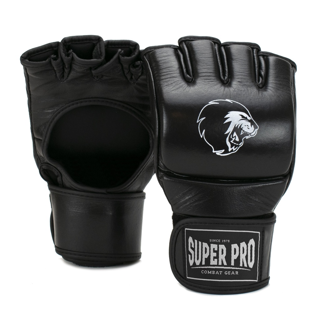 Combat Gear Slugger MMA Handschoenen Leder Zwart/Wit kopen?| Fightshop✓ - Best Fightshop Vechtsportartikelen