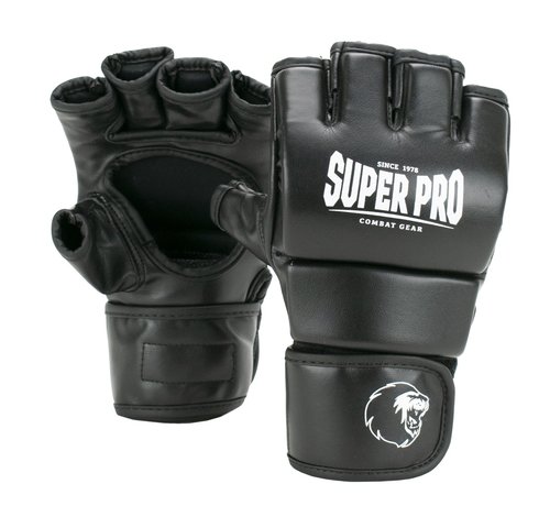 Super Pro Combat Gear Brawler MMA Handschoenen Zwart/Wit