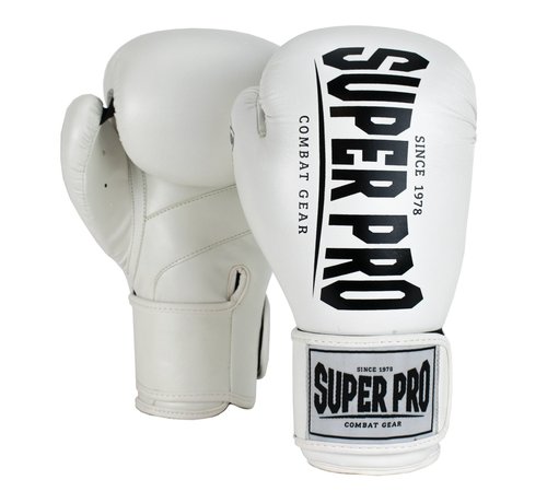 Super Pro Combat Gear Champ (kick)bokshandschoenen Wit/Zwart