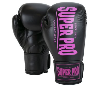 Super Pro Combat Gear Champ (kick)bokshandschoenen Zwart/Roze