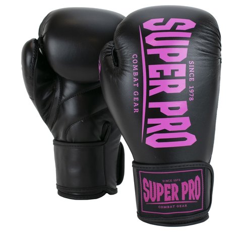 Super Pro Combat Gear Champ (kick)bokshandschoenen Zwart/Roze